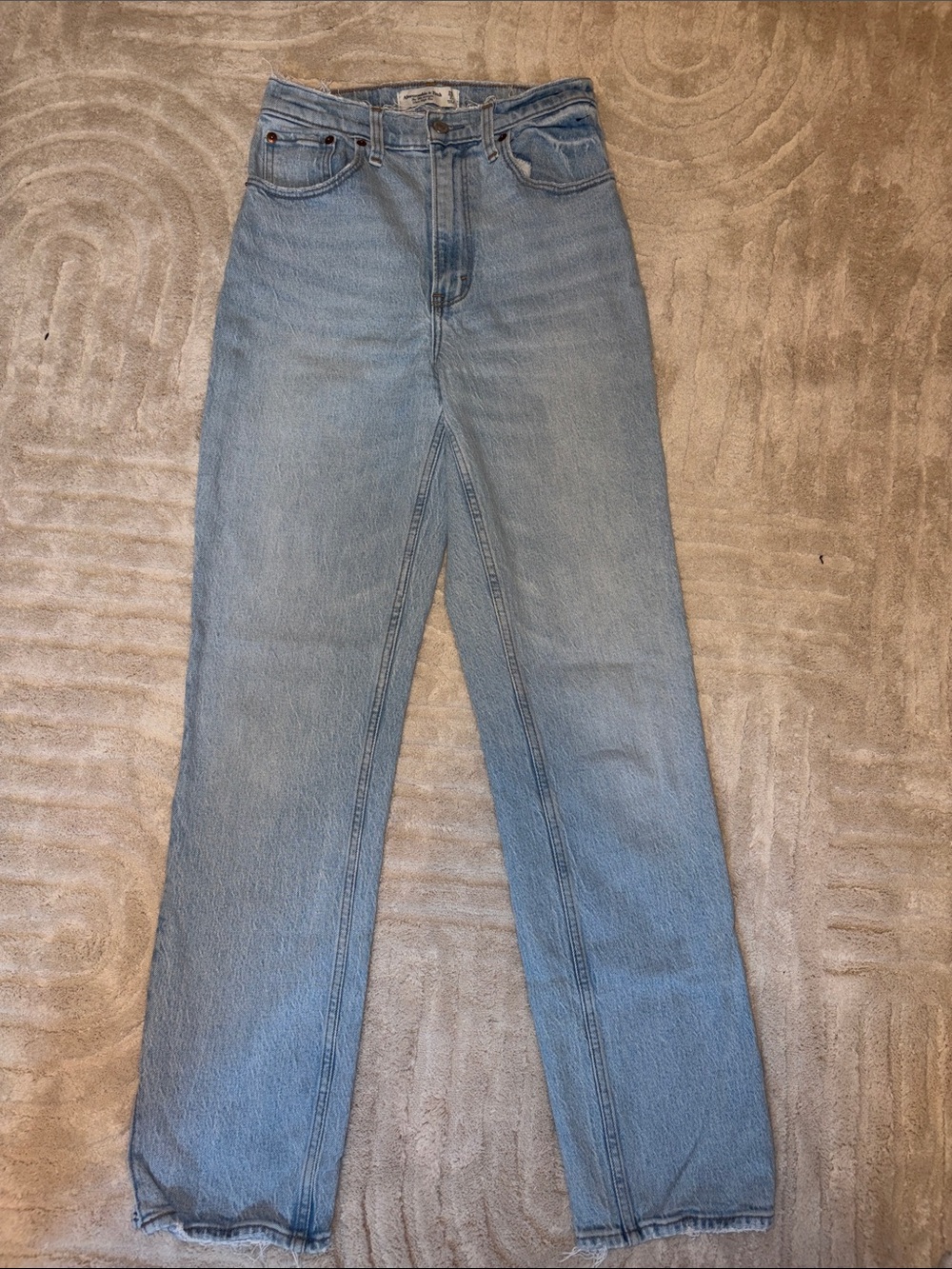 Abercrombie & Fitch Light Blue Straight-Leg Jeans
